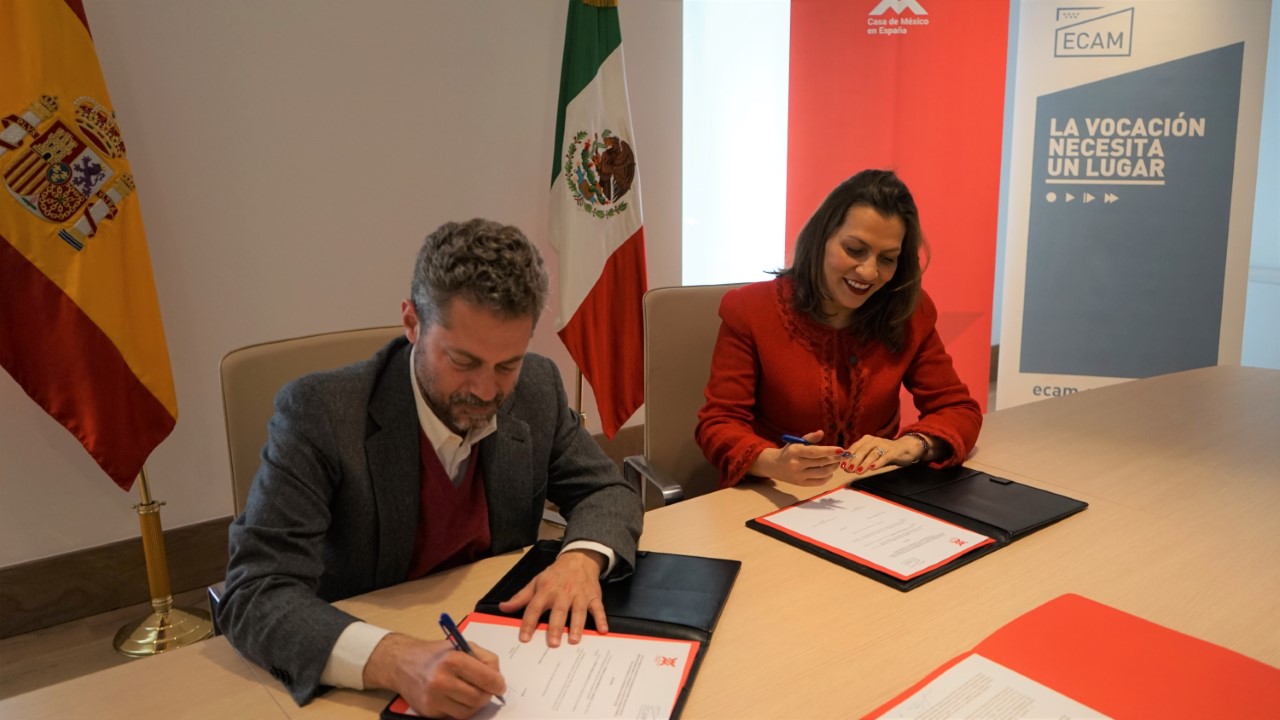 Casa de México en España y la ECAM sellan un acuerdo para visibilizar la cinematografía y cultura mexicana