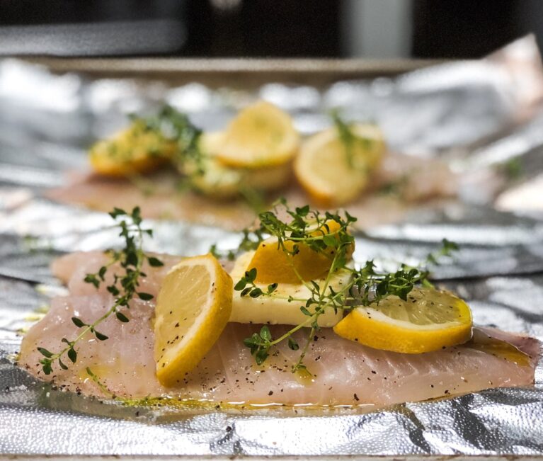 Receta de lubina al limón