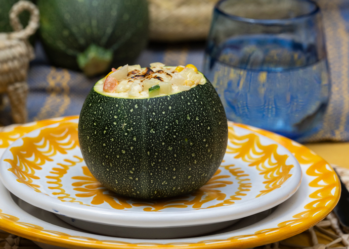 Calabacitas de elote con queso