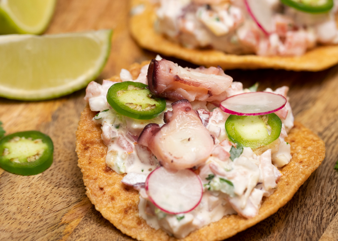 Tostada de pulpo