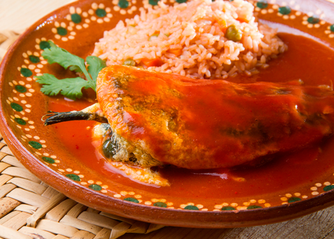 Chiles rellenos de picadillo