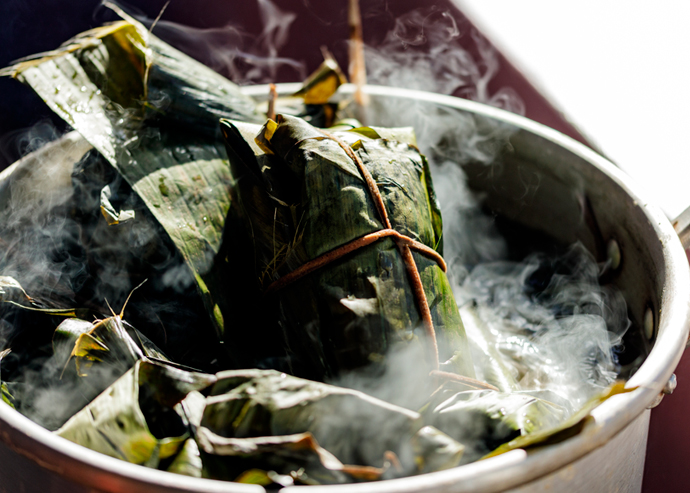 Tamal Veracruzano con Hoja de Acuyo