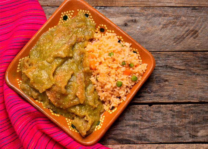 Chicharrón en salsa verde