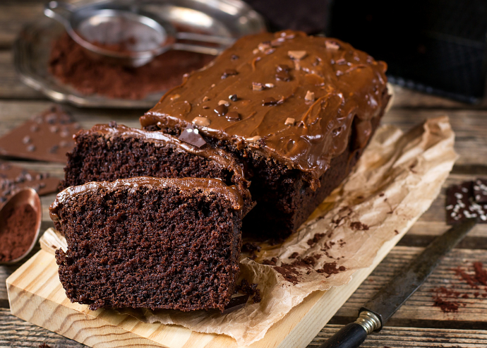 Panqué de chocolate con nueces