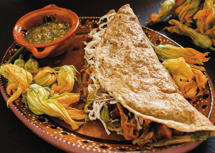 Quesadillas de flor de calabaza Quesadillas de flor de calabaza