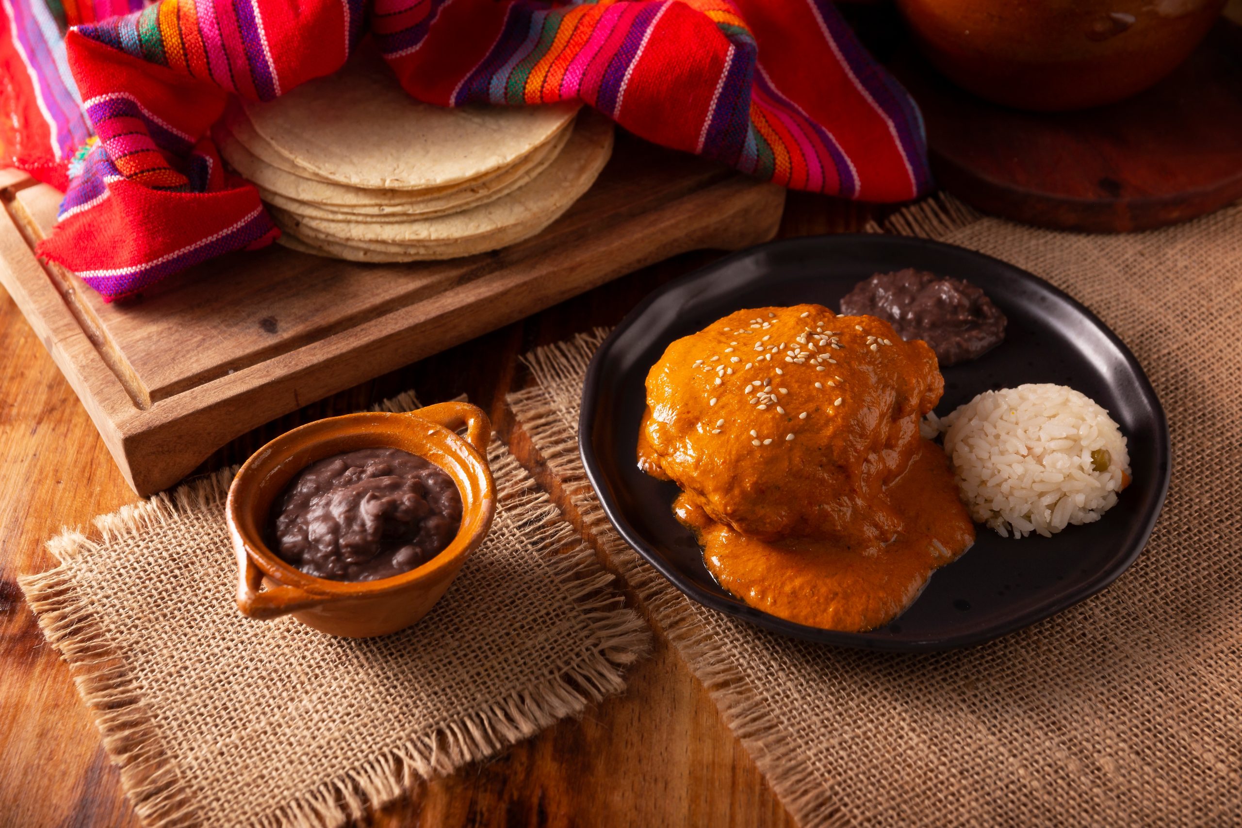 Tortitas de carne con frijoles