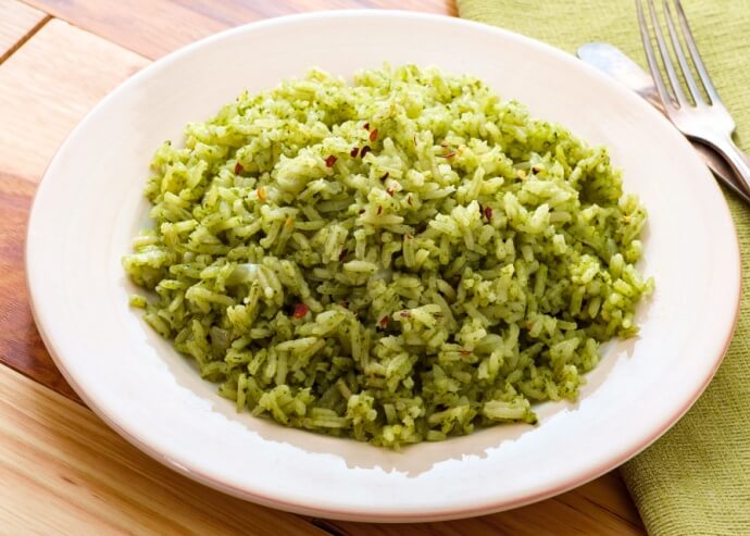 Arroz verde mexicano