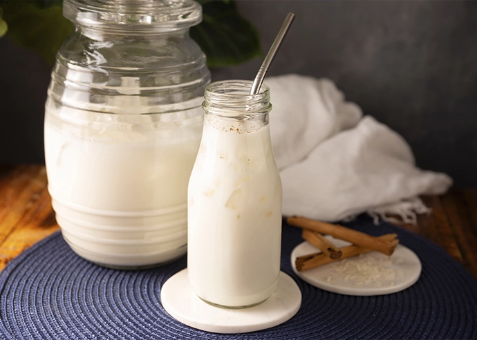 Agua de arroz con canela