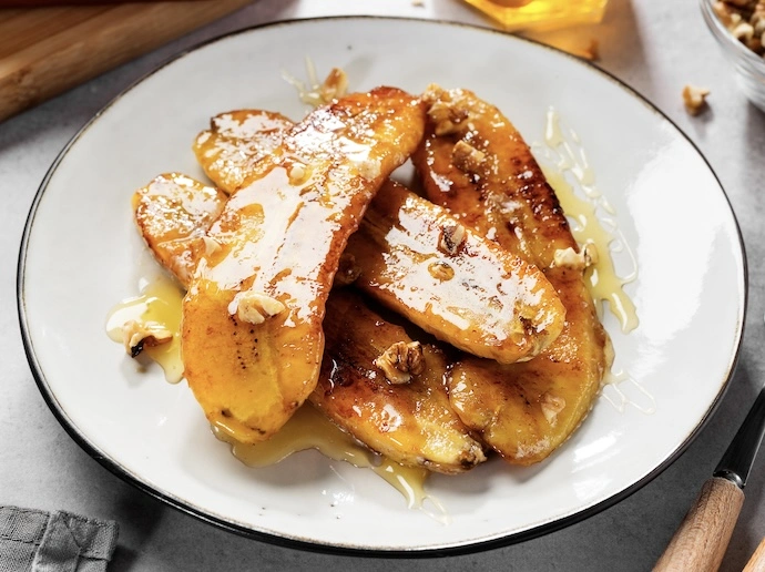 Plátanos con caramelo de mezcal