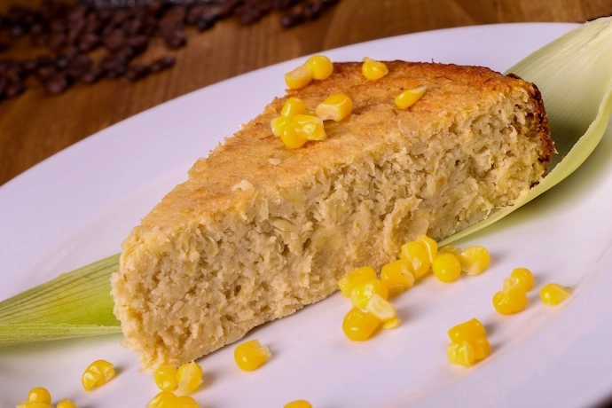 Pastel de elote con cajeta